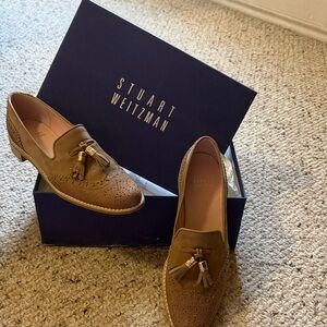 Stuart Weitzman Brown Tassel Loafers
